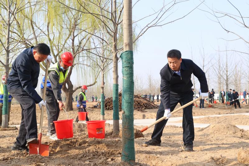 我市广大干部群众参加义务植树活动 以实际行动践行生态优先绿色发展理念